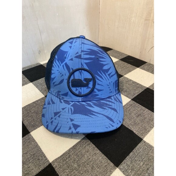 Vineyard Vines Hat Tropical Floral Mesh SnapBack Cap Blue Navy Adjustable - Picture 1 of 8